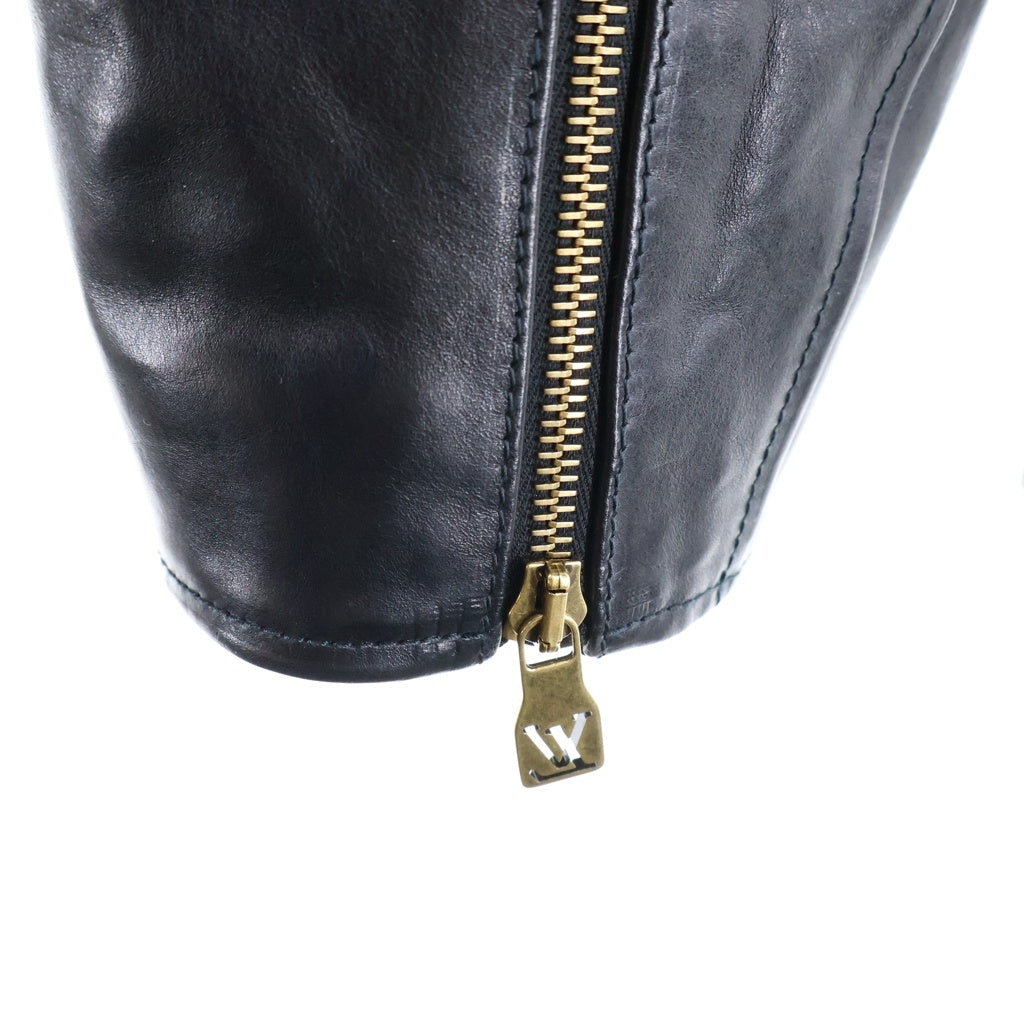 LOUIS VUITTON(ルイヴィトン) 24AW Fringe Leather Jacket 裏地キルティング フリンジ レザージャケット ブラック RM242 MKV HRL80E / HRL80EEMKV