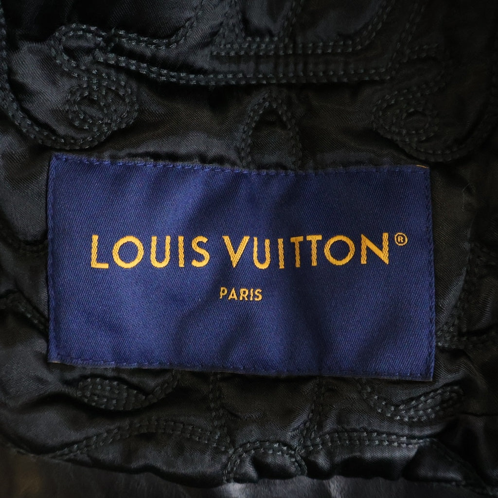 LOUIS VUITTON(ルイヴィトン) 24AW Fringe Leather Jacket 裏地キルティング フリンジ レザージャケット ブラック RM242 MKV HRL80E / HRL80EEMKV