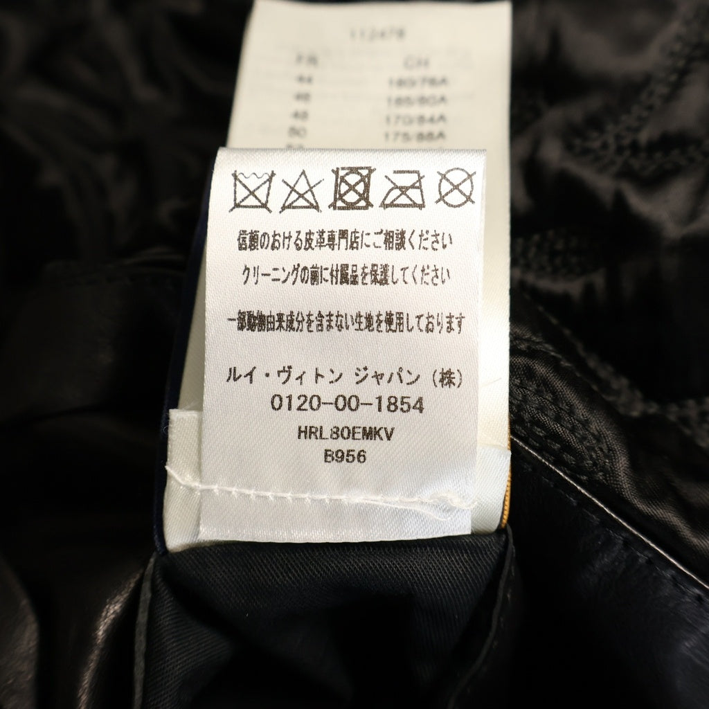 LOUIS VUITTON(ルイヴィトン) 24AW Fringe Leather Jacket 裏地キルティング フリンジ レザージャケット ブラック RM242 MKV HRL80E / HRL80EEMKV