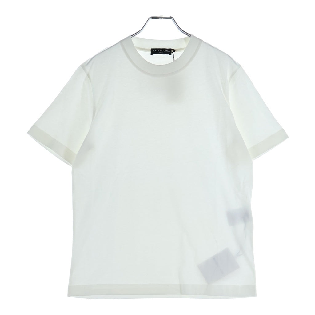 BALENCIAGA(バレンシアガ) バックプリント クルーネック コットン 半袖Tシャツ カットソー ホワイト TXK46 9000