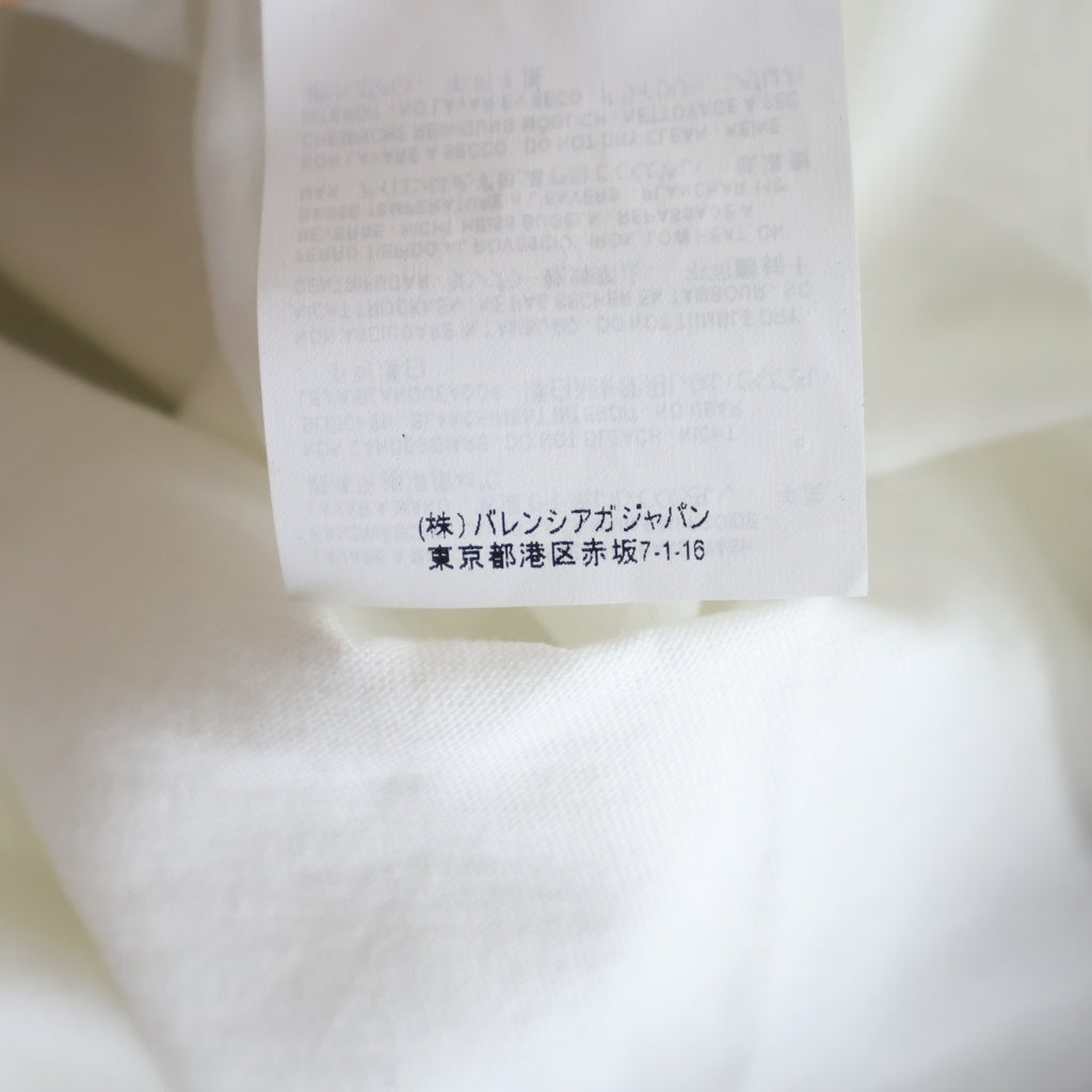 BALENCIAGA(バレンシアガ) バックプリント クルーネック コットン 半袖Tシャツ カットソー ホワイト TXK46 9000