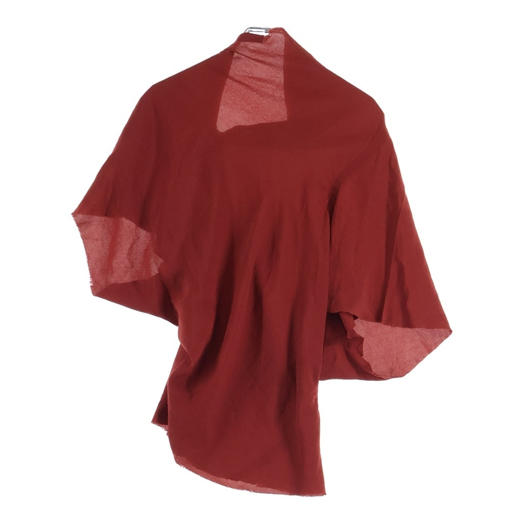 Rick Owens(リックオウエンス) 20FW カットオフデザイン クルーネック 半袖Tシャツ カットソー レッド レディース RP20F2218