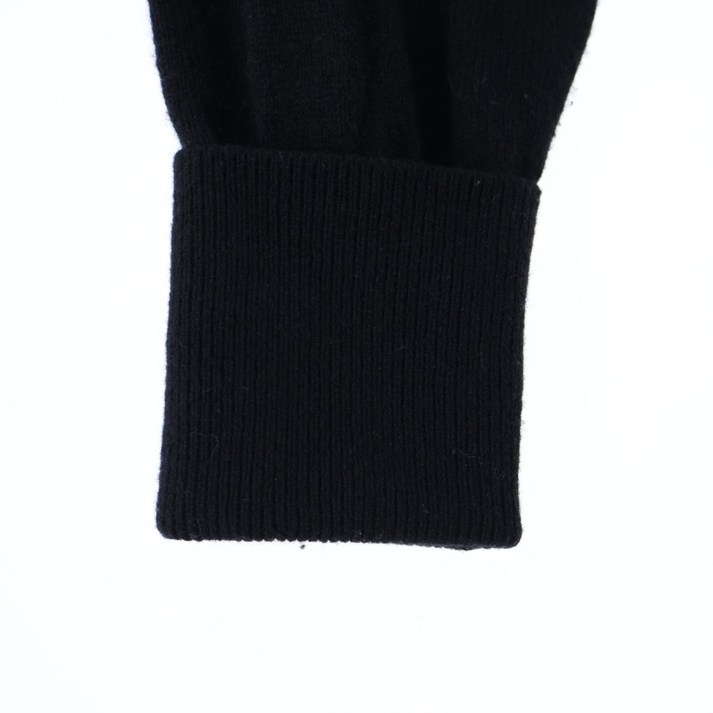ALEXANDER WANG(アレキサンダーワン) メッシュパネル ショート丈 カシミヤニット カーディガン レディース ブラック