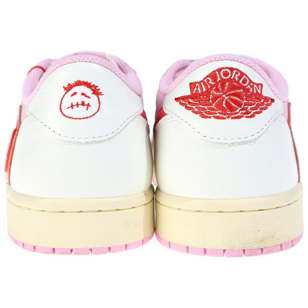 NIKE(ナイキ) ×TRAVIS SCOTT AIR JORDAN1 RETRO LOW トラヴィススコット エアジョーダン1 レトロ セイル トロピカルピンク ローカットスニーカー ピンク US10.5/28.5cm IQ7604-101