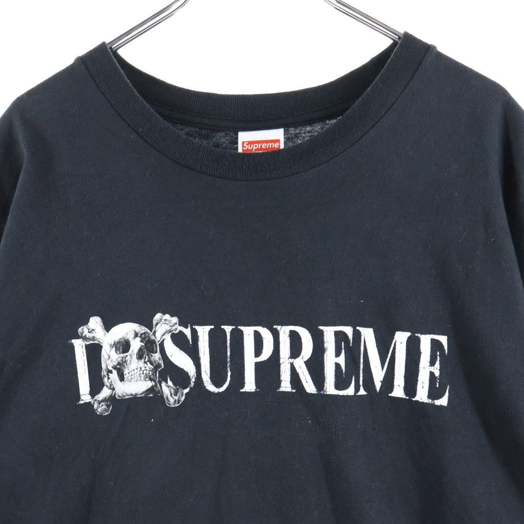 SUPREME(シュプリーム) 25AW Skull Tee スカルロゴプリント クルーネック半袖Tシャツ カットソー ブラック