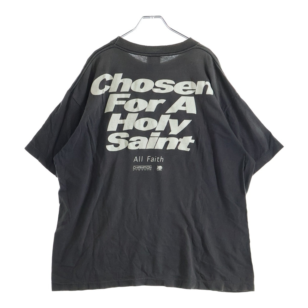 SAINT MICHAEL(セントマイケル) 24AW SS TEE CHOSEN ダメージ加工 半袖Tシャツ グレー SM-YS1-0000-004