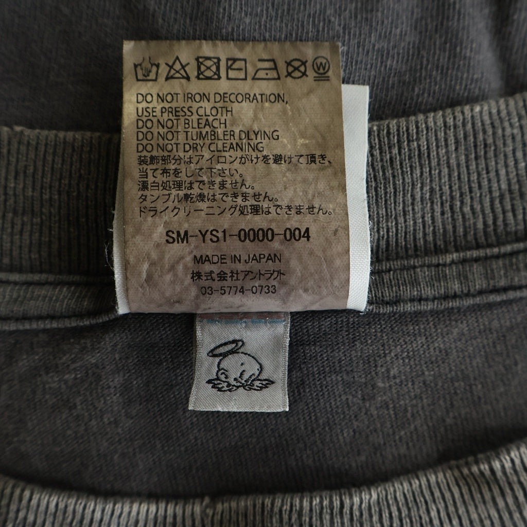SAINT MICHAEL(セントマイケル) 24AW SS TEE CHOSEN ダメージ加工 半袖Tシャツ グレー SM-YS1-0000-004