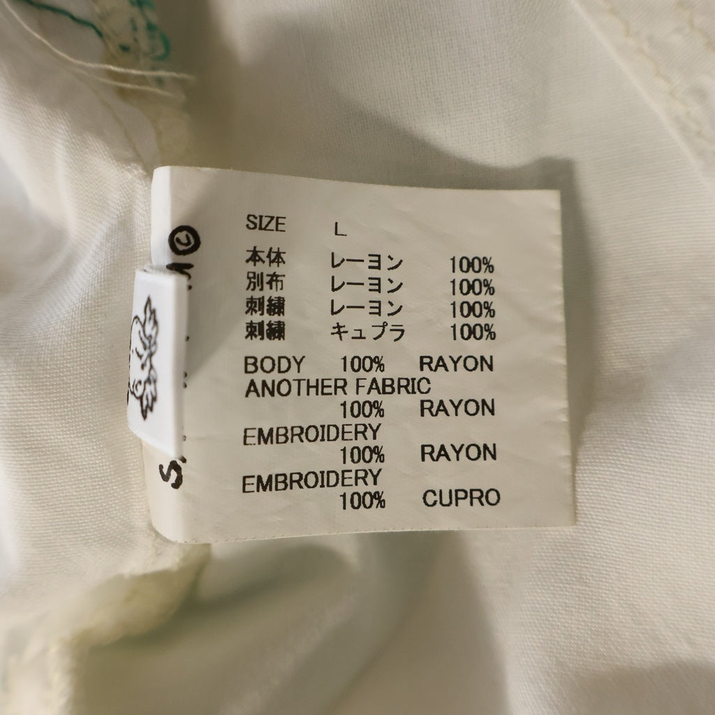 SAINT MICHAEL(セントマイケル) 26SS PIZZA SHIRT ピザ 半袖開襟シャツ ホワイト SM-MK8-0000-038