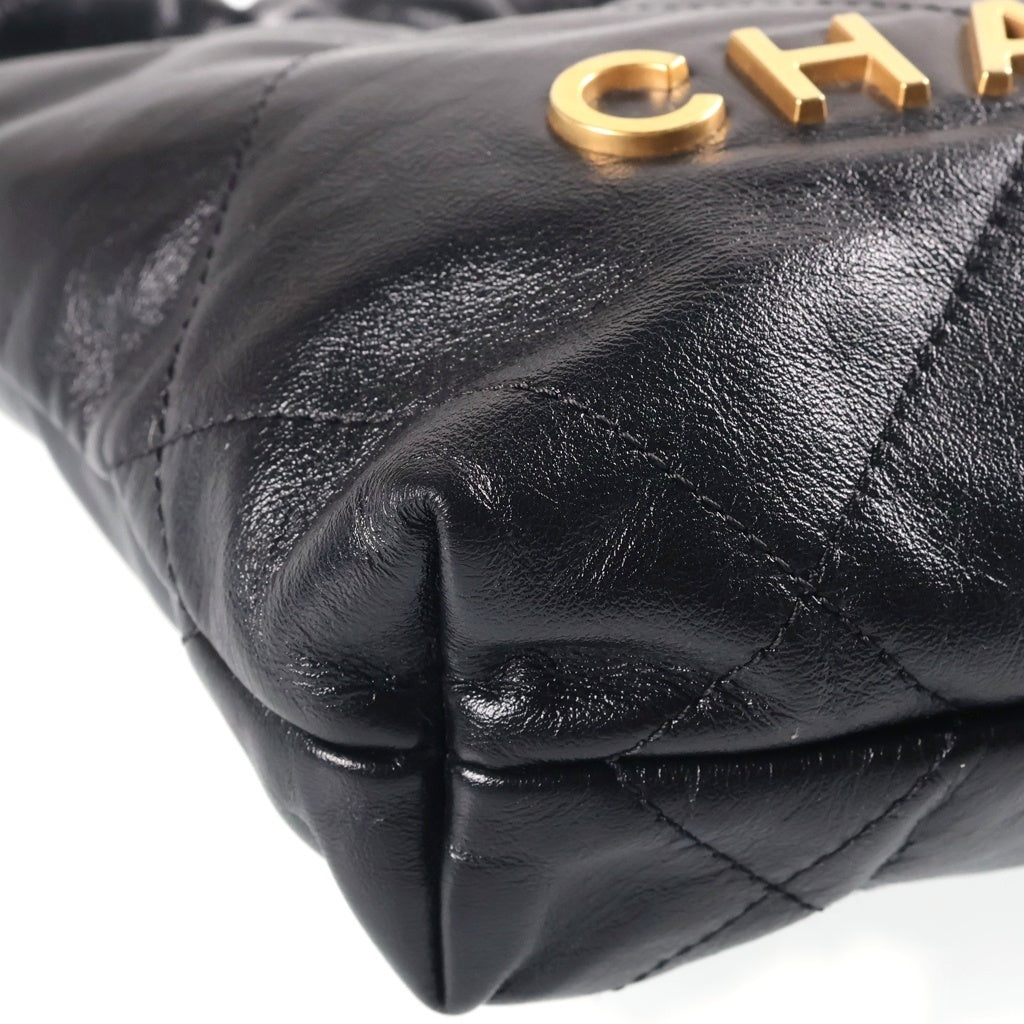 CHANEL(シャネル) Chanel 22 キルティング チェーンショルダーバッグ ブラック レディース AS3980