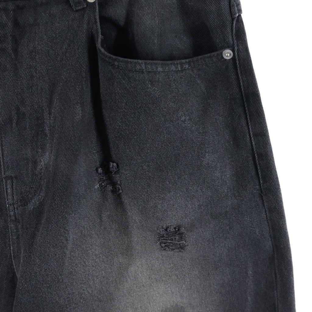 BLESS(ブレス) 25AW COATING DAMAGE DENIM PANTS コーティング加工 ダメージデニムパンツ グレー BR25AW-P1015