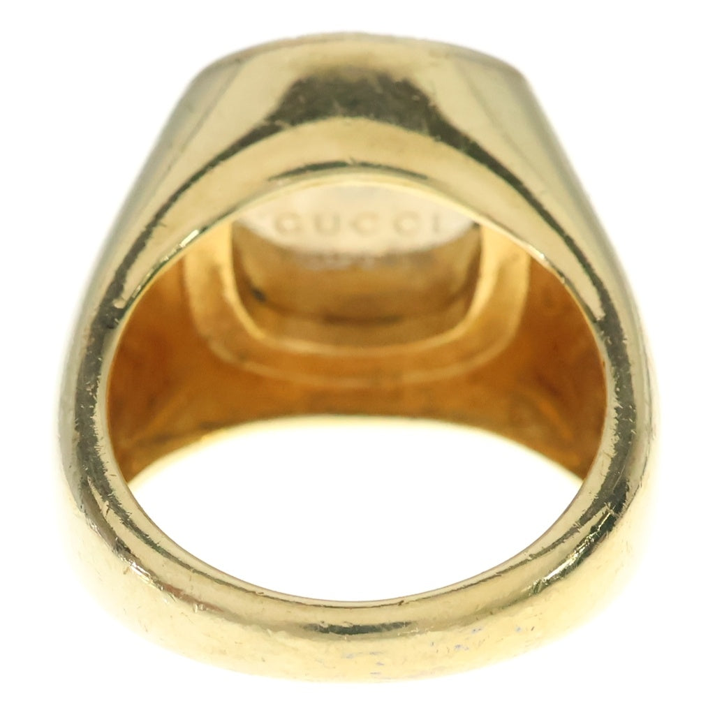 GUCCI(グッチ) SIGNET RING コートオブアームズエングレーブ シグネットリング 指輪 ゴールド