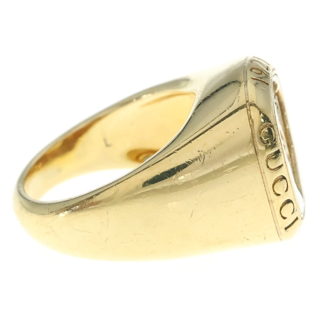 GUCCI(グッチ) SIGNET RING コートオブアームズエングレーブ シグネットリング 指輪 ゴールド