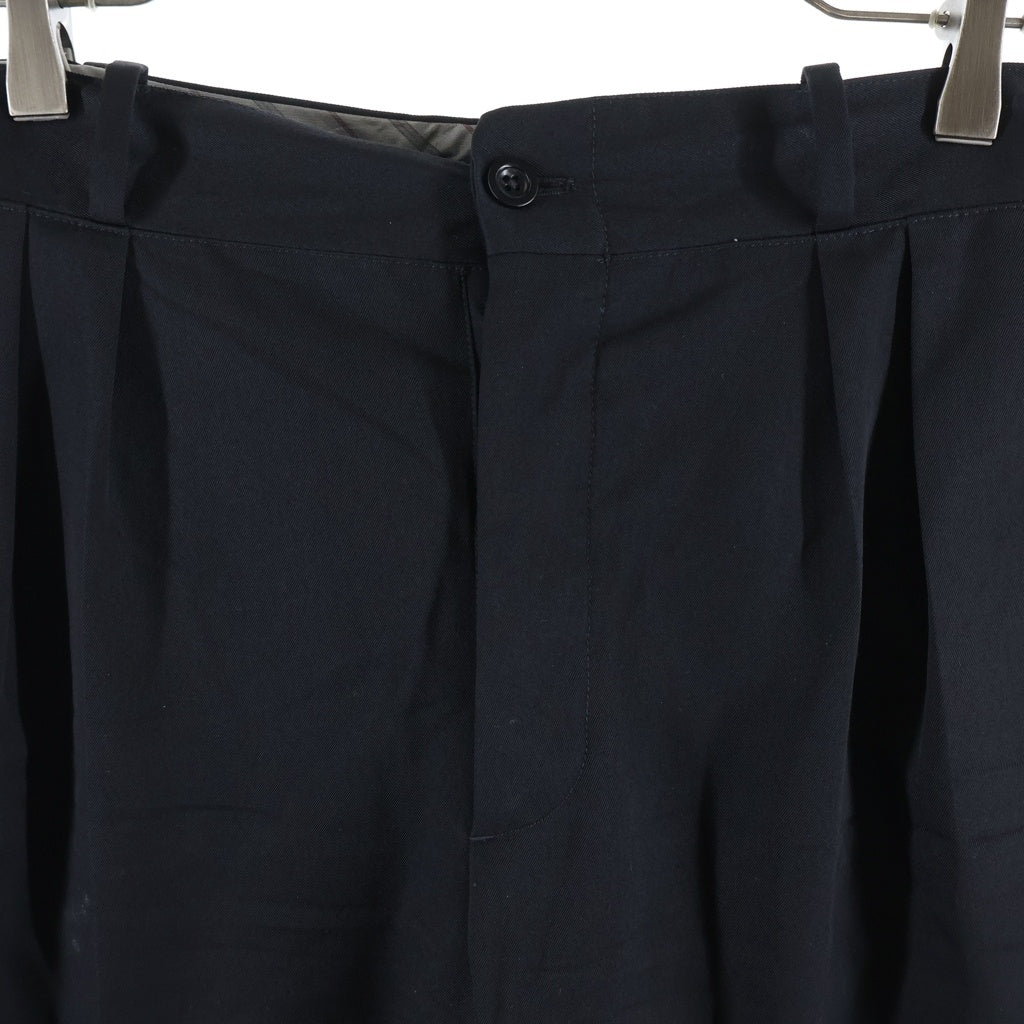 Maison Margiela(メゾンマルジェラ) 26SS Anonymity of the lining trousers S50KA0705 ドッキング ドローストリング ウールトラウザー スラックス ストレートパンツ ブラック