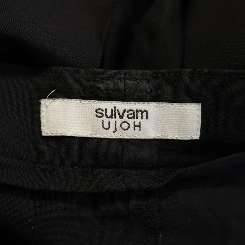 sulvam(サルバム) ×UJOH 1Tuck Wide Pants US-P01-002 ×ウジョー 1タック ワイドパンツ ブラック