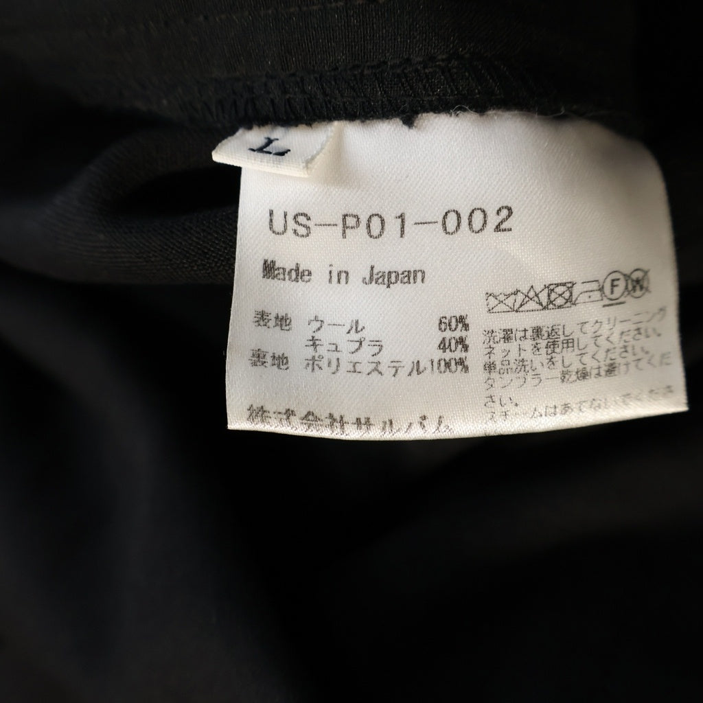 sulvam(サルバム) ×UJOH 1Tuck Wide Pants US-P01-002 ×ウジョー 1タック ワイドパンツ ブラック