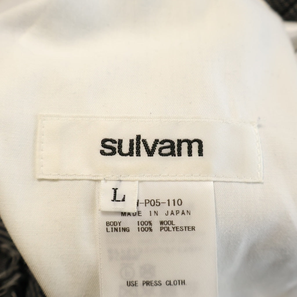 sulvam(サルバム) 25AW Cut Finish Flap Pants MW-P05-110 カットフィニッシュ フラップパンツ グレー
