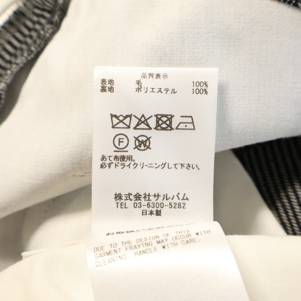 sulvam(サルバム) 25AW Cut Finish Flap Pants MW-P05-110 カットフィニッシュ フラップパンツ グレー