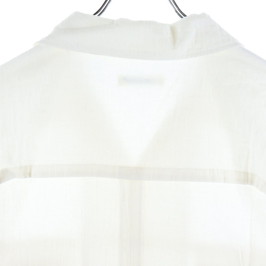 UNDERCOVER(アンダーカバー) S/S Open Coller Shirts UP1F4409 ロゴ刺繍 半袖開襟シャツ ホワイト