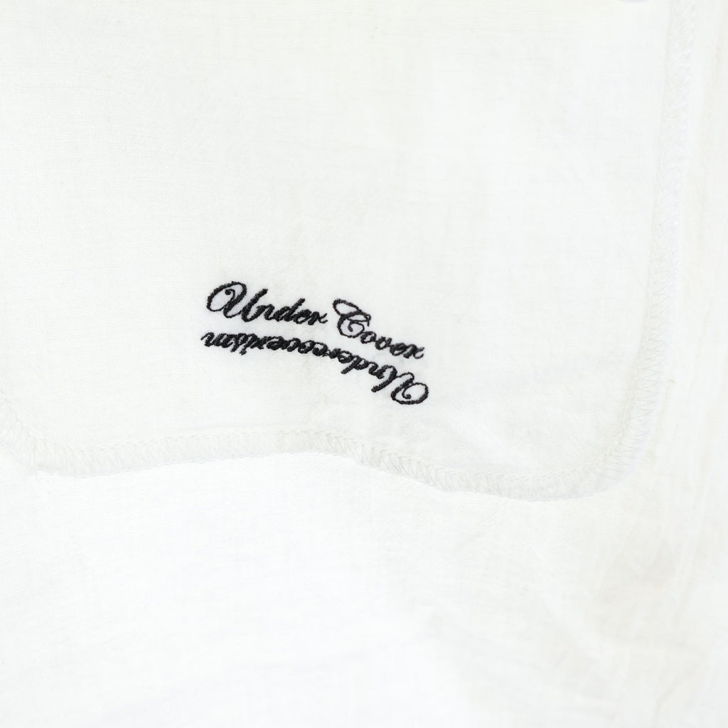 UNDERCOVER(アンダーカバー) S/S Open Coller Shirts UP1F4409 ロゴ刺繍 半袖開襟シャツ ホワイト