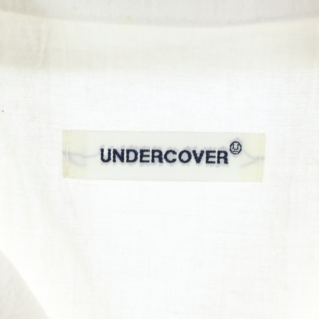 UNDERCOVER(アンダーカバー) S/S Open Coller Shirts UP1F4409 ロゴ刺繍 半袖開襟シャツ ホワイト
