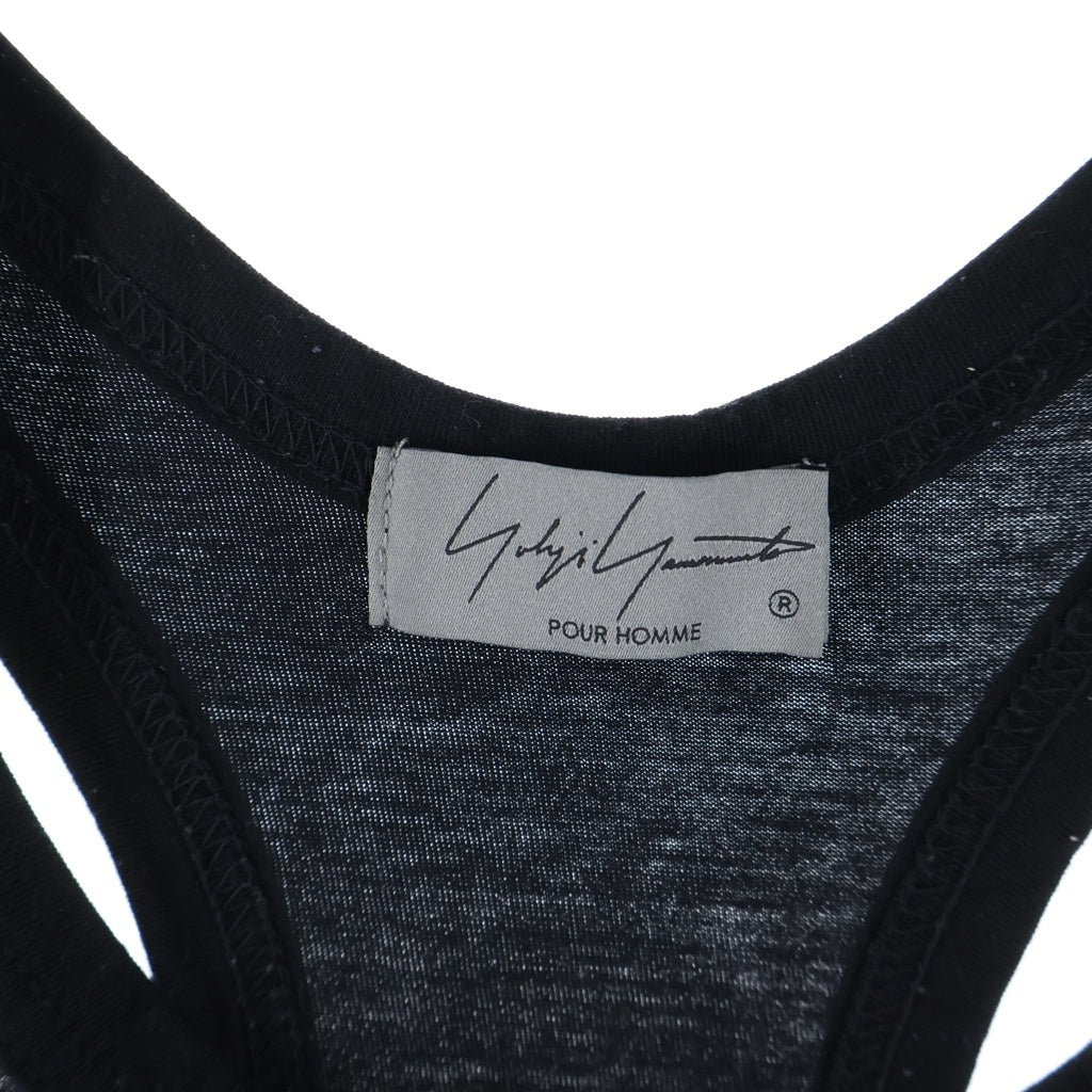 Yohji Yamamoto POUR HOMME(ヨウジヤマモト プールオム) 30/- ULTIMA PS TANK TOP HK-T01-070 アルティマ 天竺タンクトップ ブラック