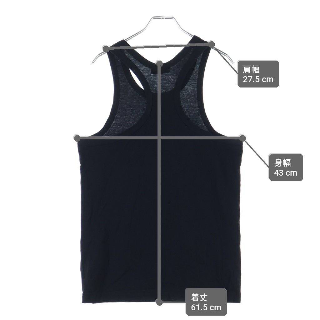 Yohji Yamamoto POUR HOMME(ヨウジヤマモト プールオム) 30/- ULTIMA PS TANK TOP HK-T01-070 アルティマ 天竺タンクトップ ブラック