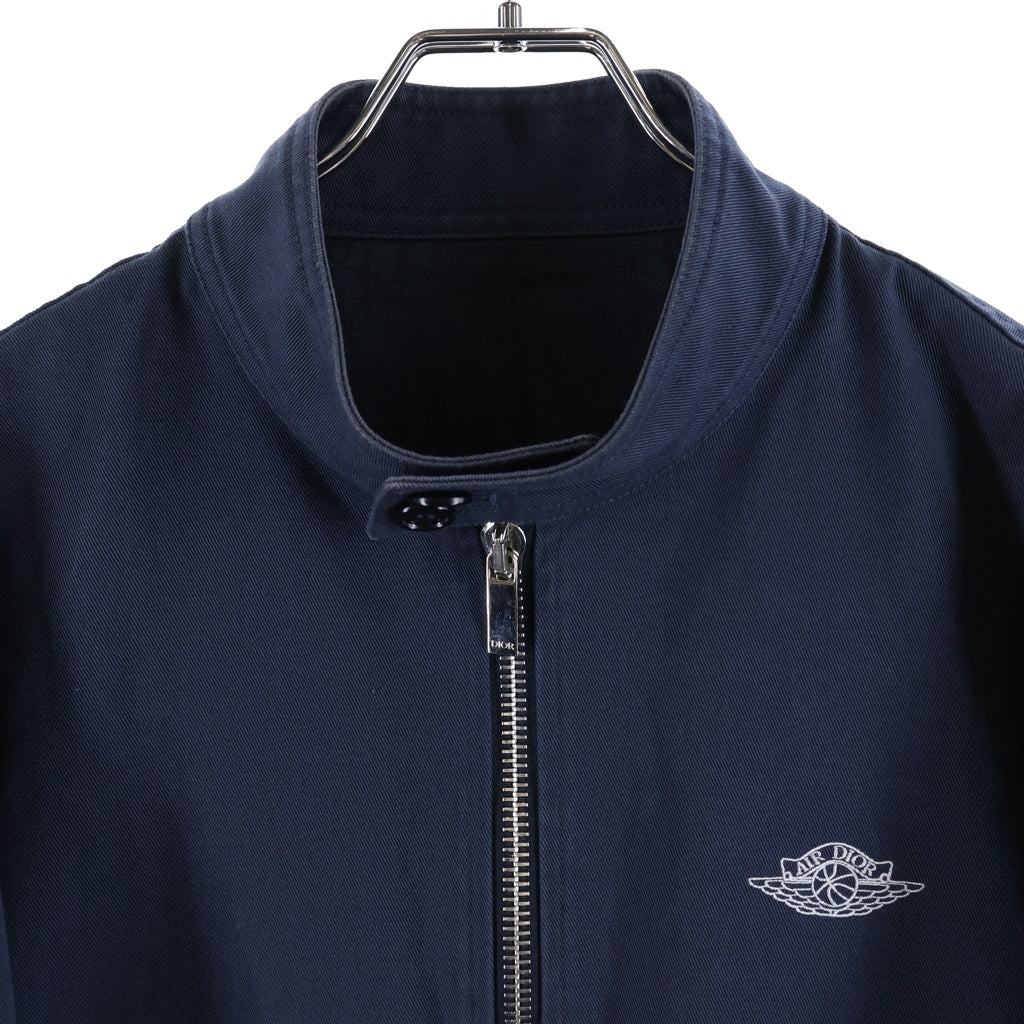 DIOR(ディオール) 20SS ×JORDAN BRAND AIR DIOR ロゴエンブロイダリー ジップアップ スタンドカラー ウーブンジャケット ネイビー 033C402A4120