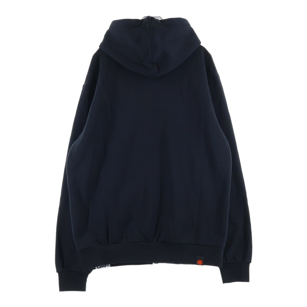 NO BRAND(ノーブランド) COOKIES CLOTHING クッキーズ クロージング ロゴエンブロイダリー ジップアップ フーデッド スウェット パーカー ブラック CM253HFC13