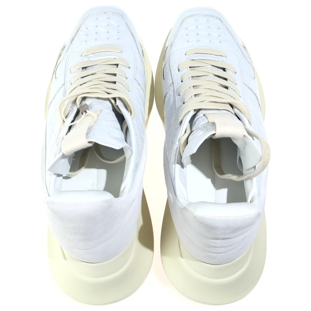 Rick Owens(リックオウエンス) 25SS GETH RUNNER ゲスランナー ハイカットシューズ ホワイト RO01E7814-SHULVS