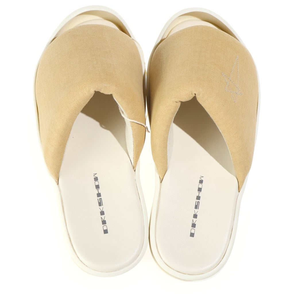 DRKSHDW(ダークシャドウ) 24SS SLIDE デニムスライド サンダル ベージュ DS01D1825-SCFEM9