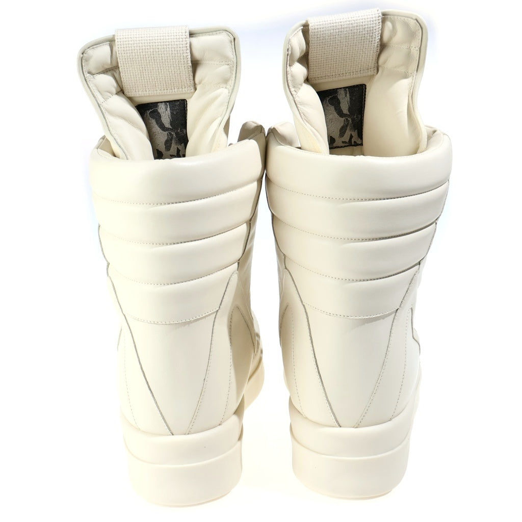 Rick Owens(リックオウエンス) 25AW MEGAGEOBASKETS メガジオバスケット レザーハイカットシューズ ホワイト RR02E1855-LCO