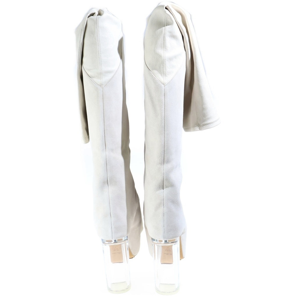 Rick Owens(リックオウエンス) 25SS TACO KISS タコキス レザーハイカットシューズ ホワイト RR01E5843-LSLVS0
