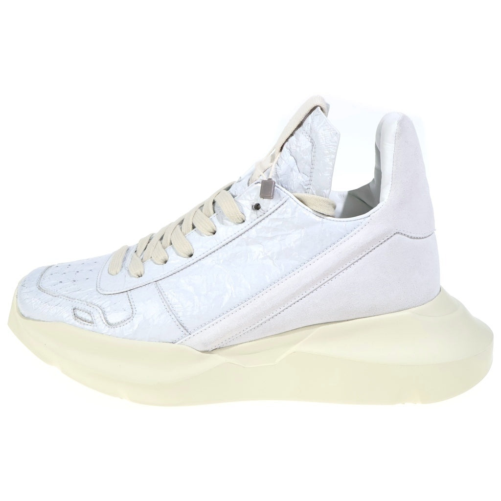 Rick Owens(リックオウエンス) 25SS GETH RUNNER ゲスランナー ハイカットシューズ ホワイト RO01E7814-SHULVS