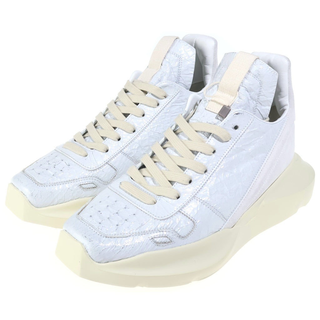 Rick Owens(リックオウエンス) 25SS GETH RUNNER ゲスランナー ハイカットシューズ ホワイト RO01E7814-SHULVS