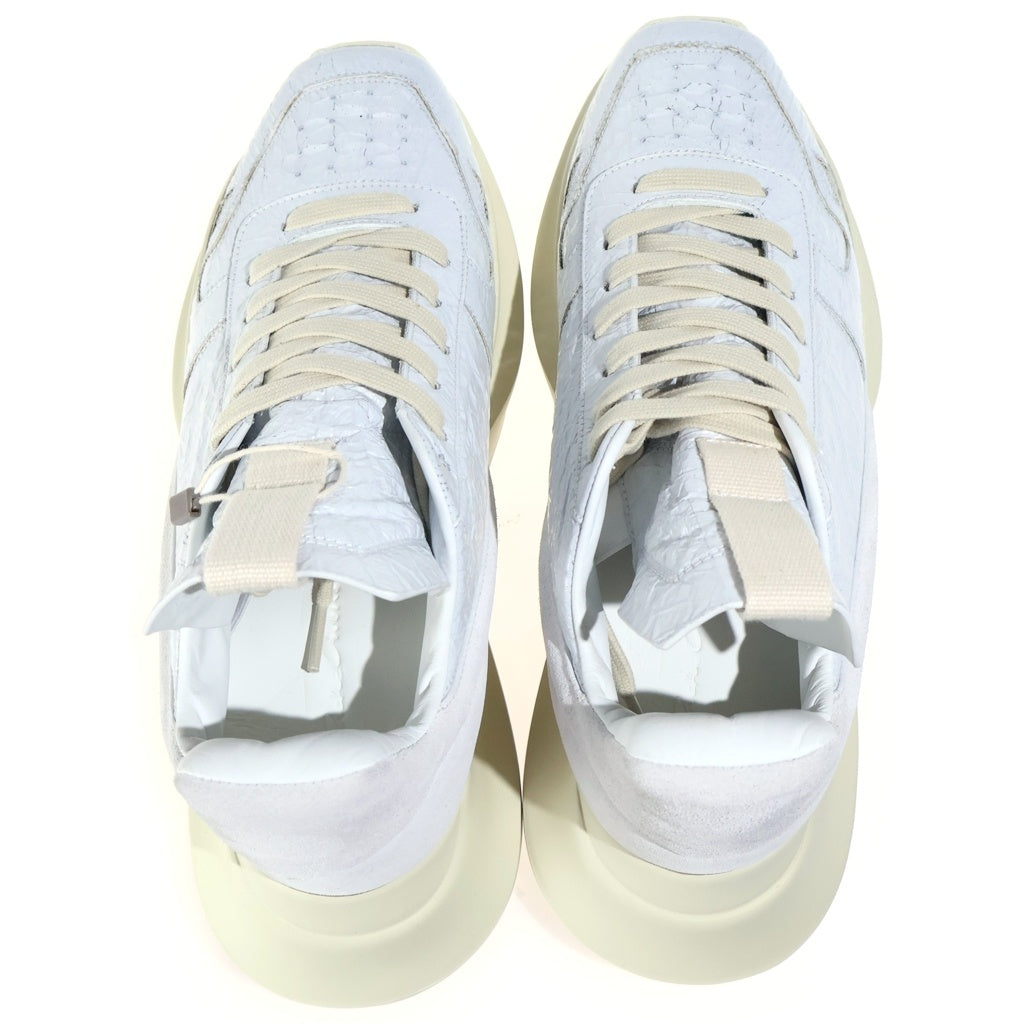 Rick Owens(リックオウエンス) 25SS GETH RUNNER ゲスランナー ハイカットシューズ ホワイト RO01E7814-SHULVS