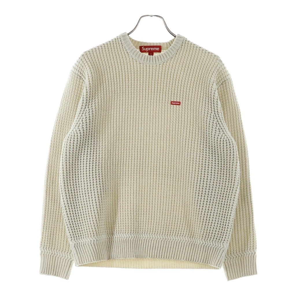 SUPREME(シュプリーム) 24AW Waffle Small Box Sweater ワッフル スモールボックスロゴ スウェット トレーナー ベージュ