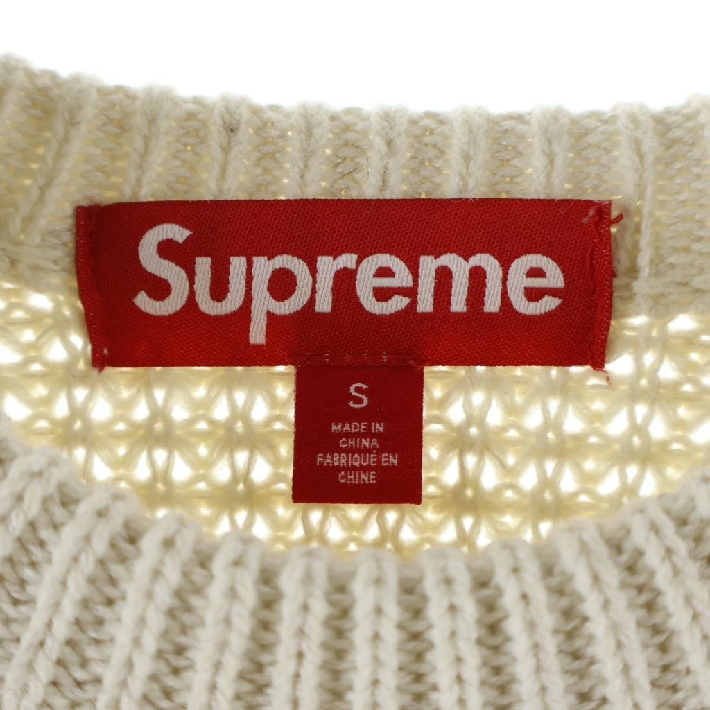 SUPREME(シュプリーム) 24AW Waffle Small Box Sweater ワッフル スモールボックスロゴ スウェット トレーナー ベージュ