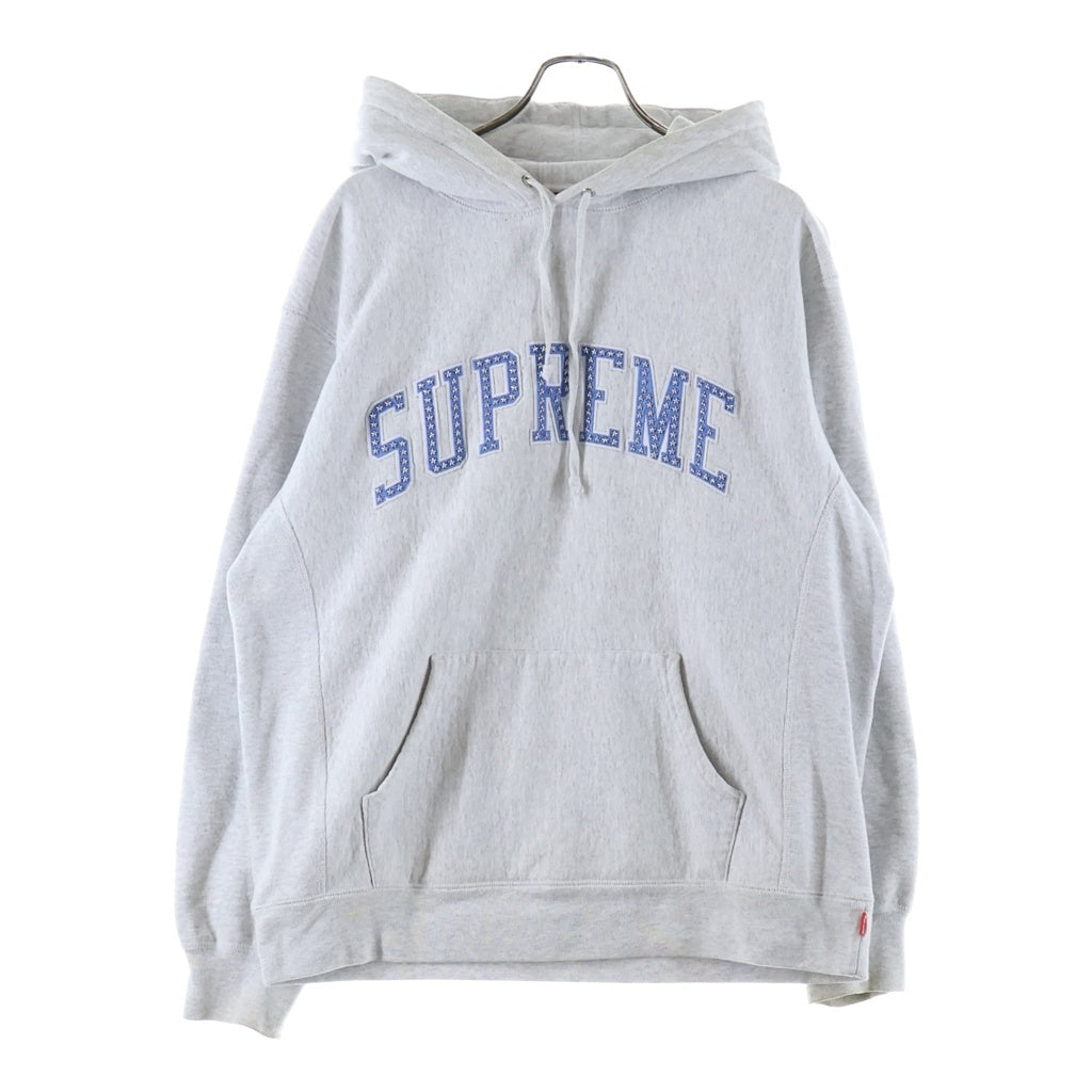 SUPREME(シュプリーム) 22SS Stars Arc Hooded Sweatshirt スターアーク ロゴエンブロイダリー フーデッド パーカー シャツ グレー
