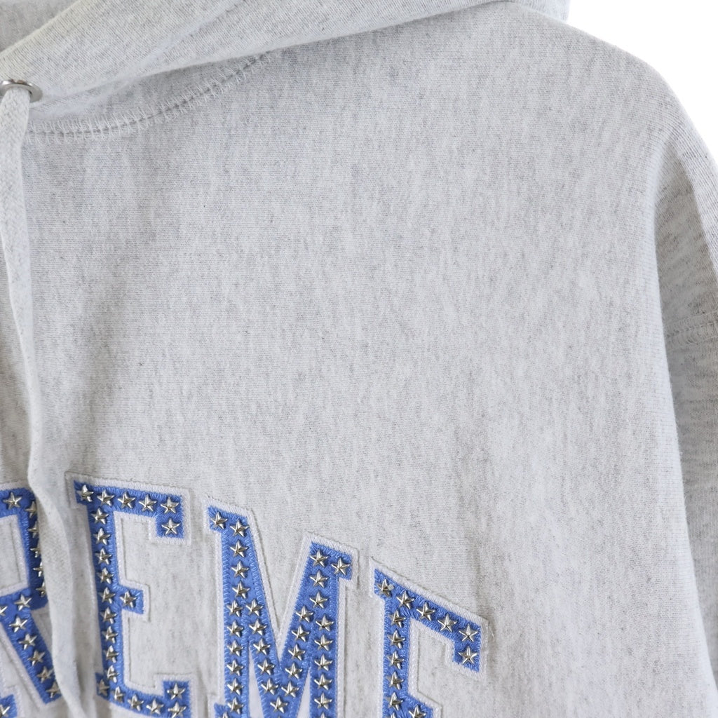 SUPREME(シュプリーム) 22SS Stars Arc Hooded Sweatshirt スターアーク ロゴエンブロイダリー フーデッド パーカー シャツ グレー