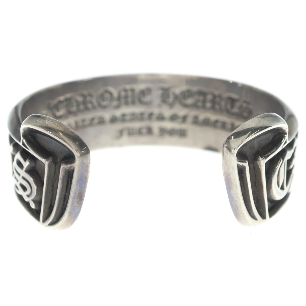 CHROME HEARTS(クロムハーツ) SCROLL LABEL CUFF BRACELET CHスクロール レーベル ブレスレット シルバー