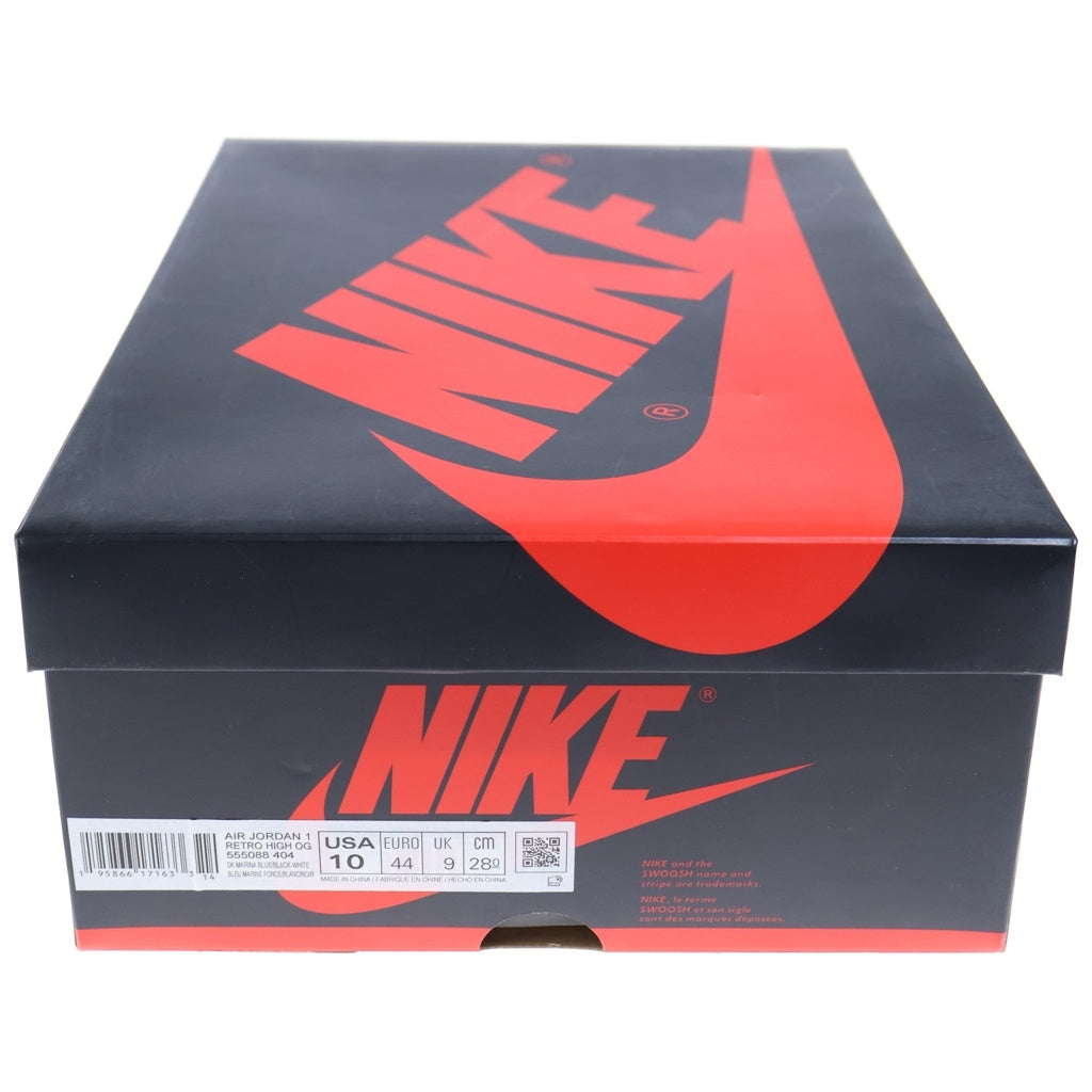 NIKE(ナイキ) AIR JORDAN1 RETRO OG DARK MARINA BLUE エアジョーダン レトロ ダークマリーナブルー ハイカットスニーカー ブラック/ブルー US10/28.0cm 555088-404
