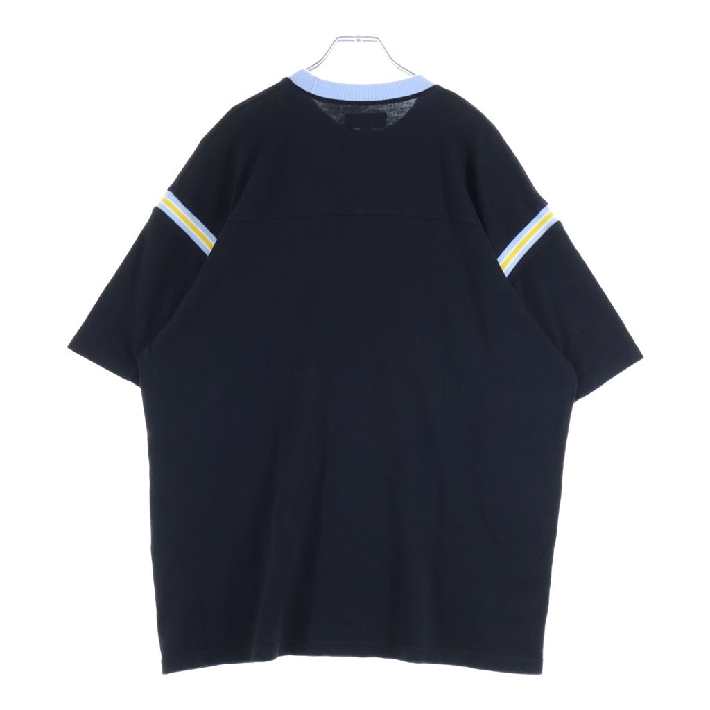 SUPREME(シュプリーム) 25SS Split S/S Football Top ロゴプリント スピリットクルーネック フットボール Tシャツ ブラック