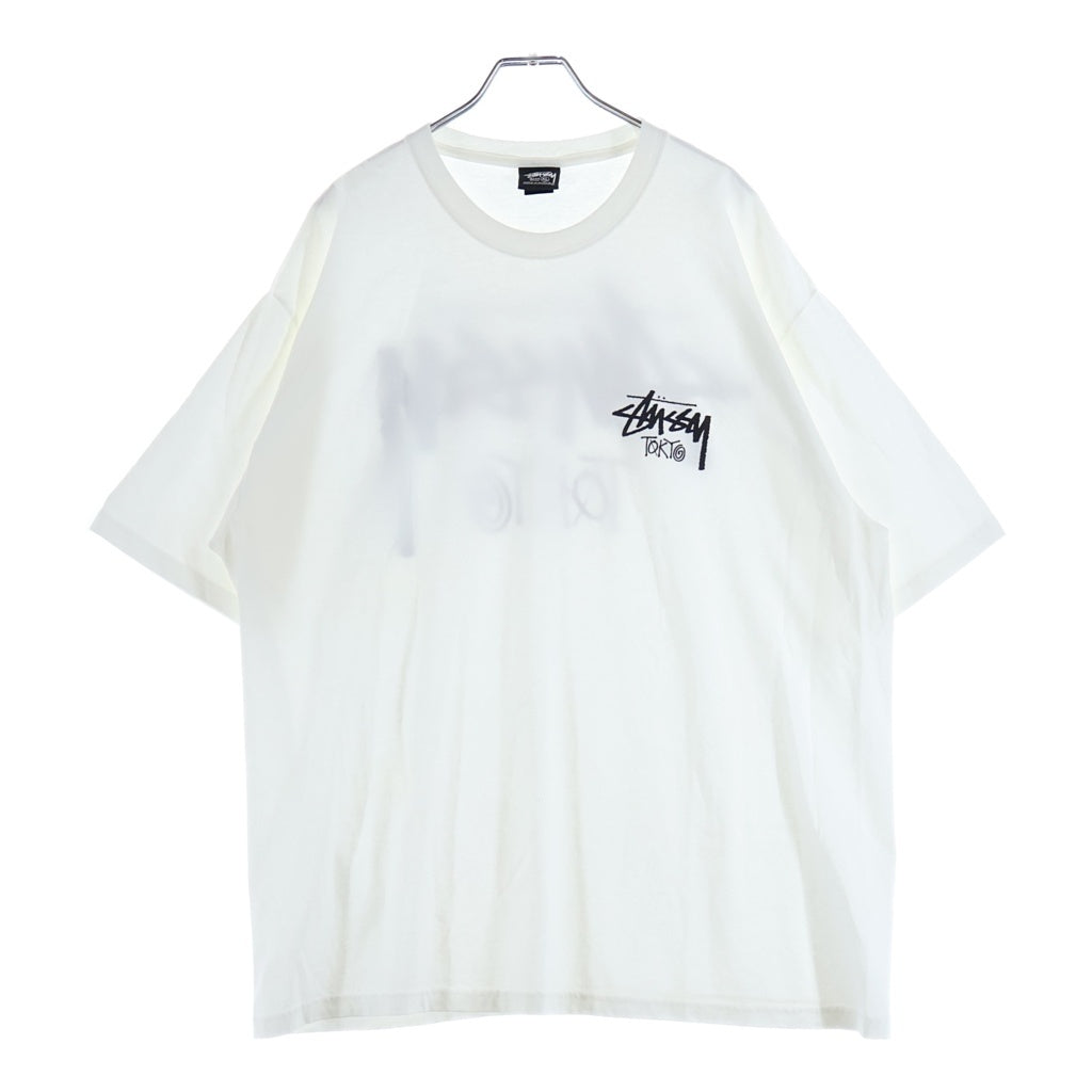 STUSSY(ステューシー) 東京限定 バックロゴ Tシャツ 半袖Tシャツ カットソー クルーネック ホワイト