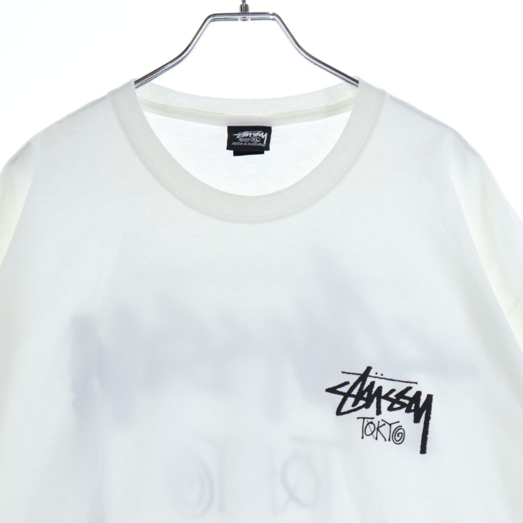 STUSSY(ステューシー) 東京限定 バックロゴ Tシャツ 半袖Tシャツ カットソー クルーネック ホワイト