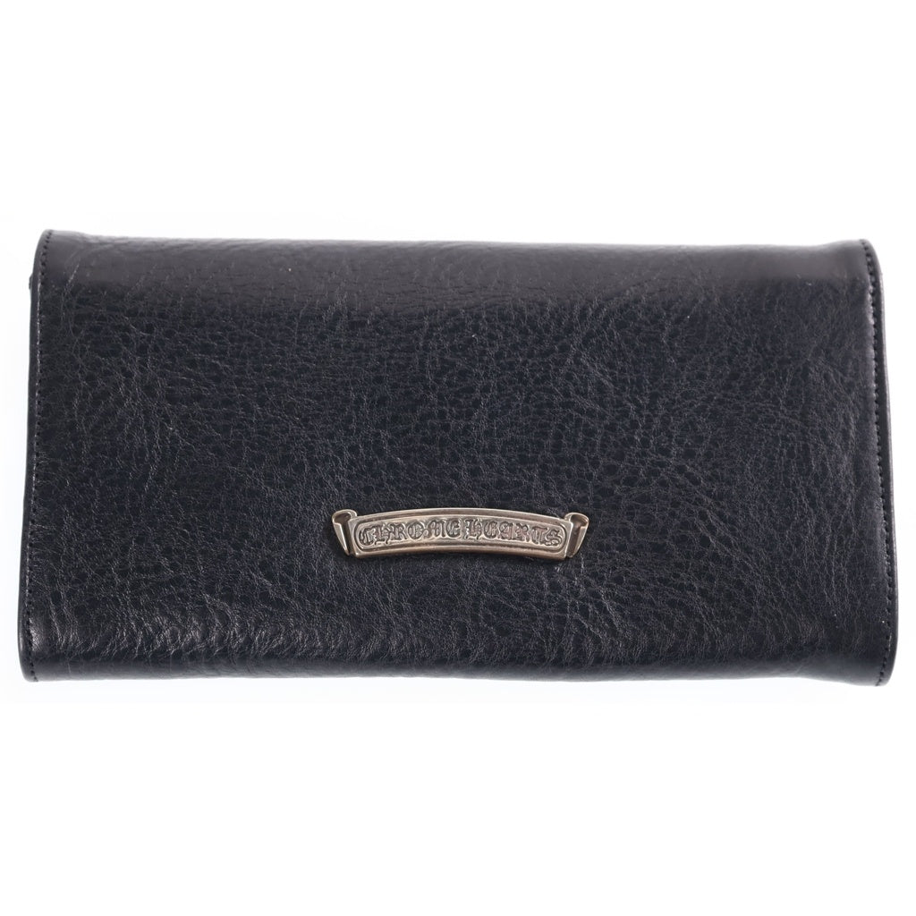 CHROME HEARTS(クロムハーツ) JUDY CROSS BALL ジュディ クロス ボール ボタン レザーウォレット 長財布 ブラック BCA366