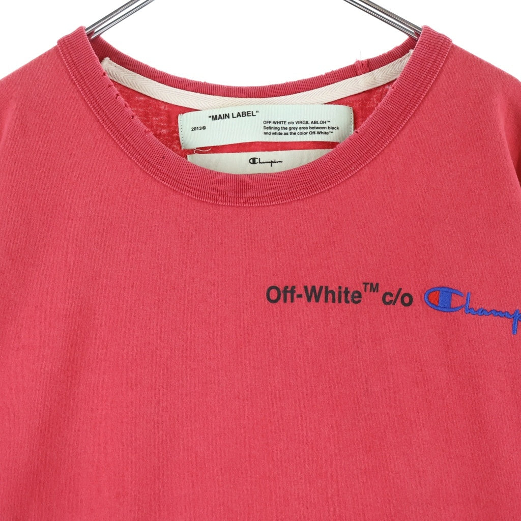 OFF-WHITE(オフホワイト) 18SS ×Champion T-Shirt チャンピオン 半袖Tシャツ レッド OMAA029S18874050