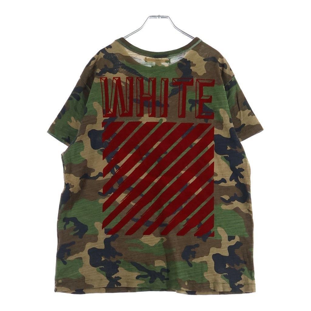 OFF-WHITE(オフホワイト) 15AW T-Shirt カモフラージュ 迷彩 半袖Tシャツ カーキ