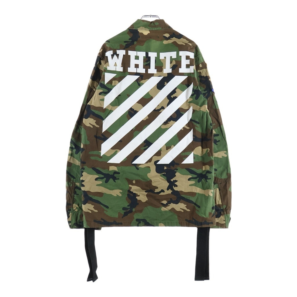 OFF-WHITE(オフホワイト) 16SS Military Field Jacket カモフラージュ ロゴワッペン フィールドジャケット カーキ
