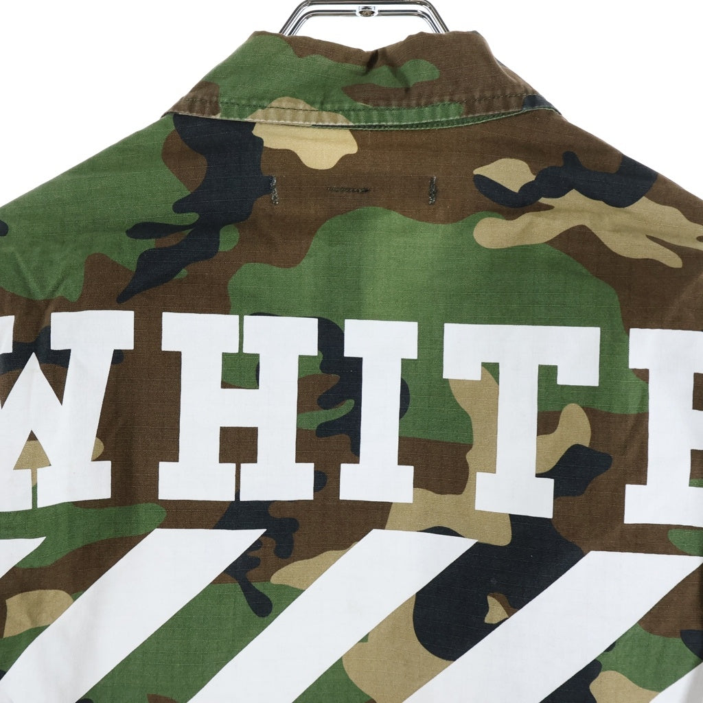 OFF-WHITE(オフホワイト) 16SS Military Field Jacket カモフラージュ ロゴワッペン フィールドジャケット カーキ
