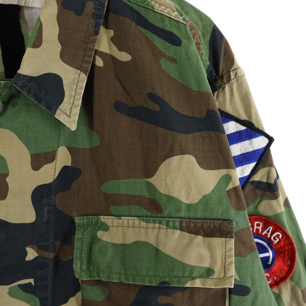 OFF-WHITE(オフホワイト) 16SS Military Field Jacket カモフラージュ ロゴワッペン フィールドジャケット カーキ